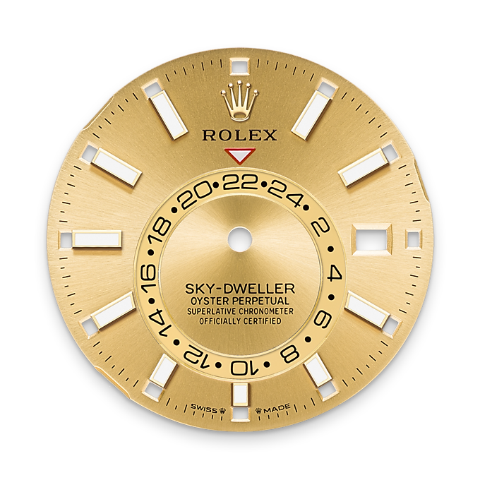 Sky-Dweller, 40.8mm, Oystersteel and 18k Yellow Gold, Champagne, Jubilee,Ref# 336933-0002
