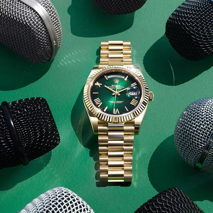 Day-Date 40 Oyster, 40 mm, Yellow Gold, Green Ombré Dial, Ref# 228238-0069