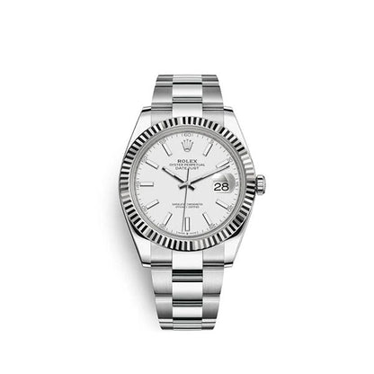 Datejust 41 White Dial Gold &amp; Steel Men’s Watch M126334-0009
