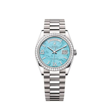 Day-Date 36, 18k White Gold with Diamond-set , 36mm, Ref# 128349rbr-0031