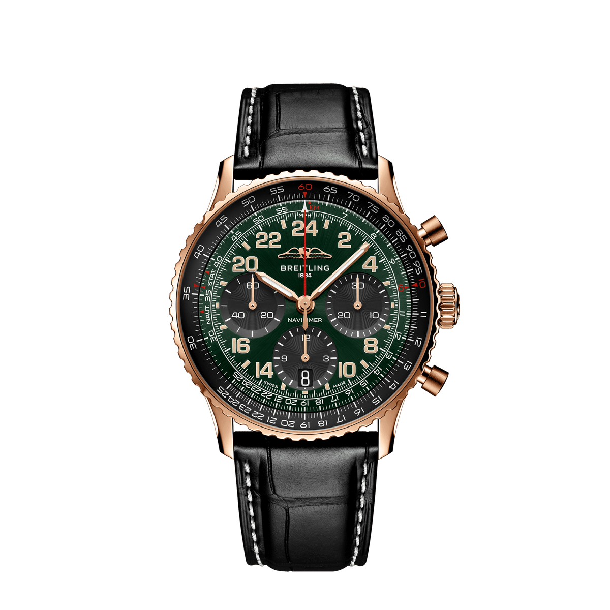 Breitling Navitimer B12 Chronograph 41 Cosmonaute, 18k Red Gold, Ref# RB12302A1L1P1, Unworn 2024