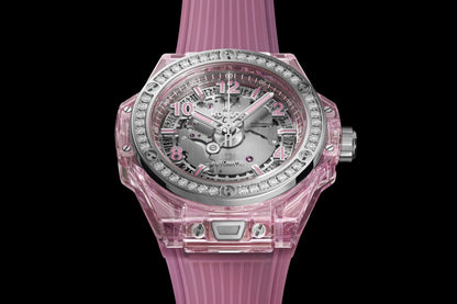 Hublot Big Bang ONE CLICK PINK SAPPHIRE DIAMONDS Ref# 465.JP.4802.RT.1204