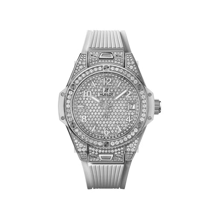 Hublot Big Bang ONE CLICK STEEL WHITE FULL PAVÃ‰ Ref# 465.SE.9010.RW.1604