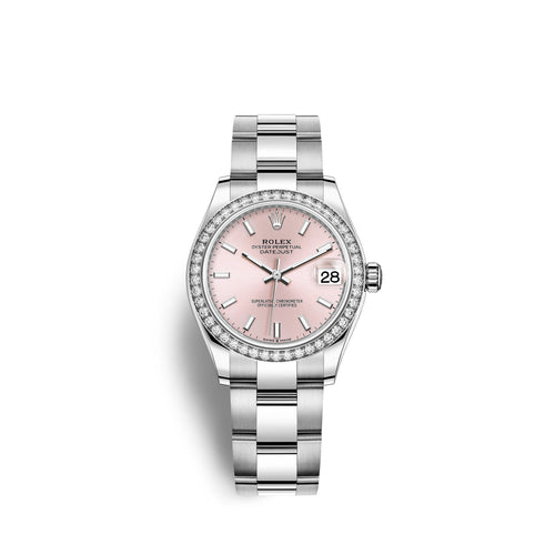 Datejust 31, Oystersteel, 18kt White Gold and diamonds, Ref# 278384RBR-0017