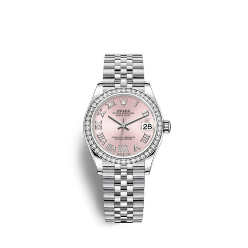 Datejust 31, Oystersteel, 18kt White Gold and diamonds, Ref# 278384RBR-0028