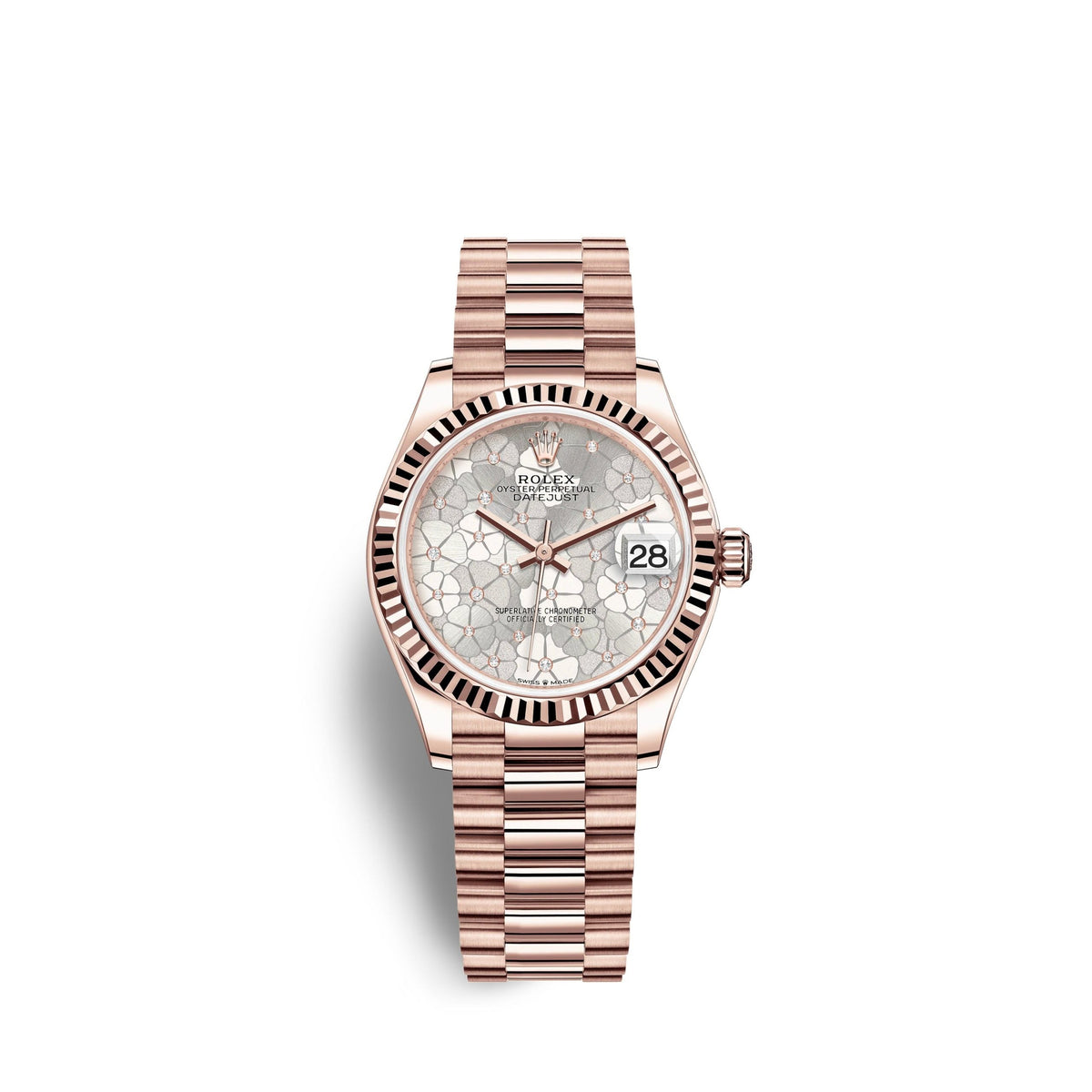 Datejust 31mm, 18k Everose Gold and Diamonds, Ref# 278275-0045