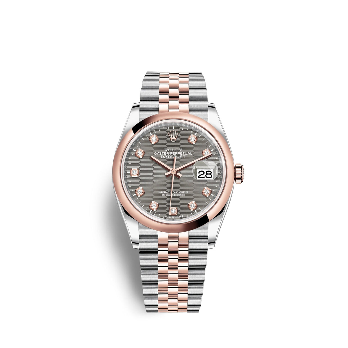 Datejust 36mm, Oystersteel and 18k Everose Gold, Ref# 126201-0041