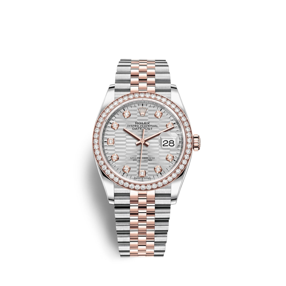Datejust 36mm, Oystersteel and 18k Everose Gold, Ref# 126281rbr-0027