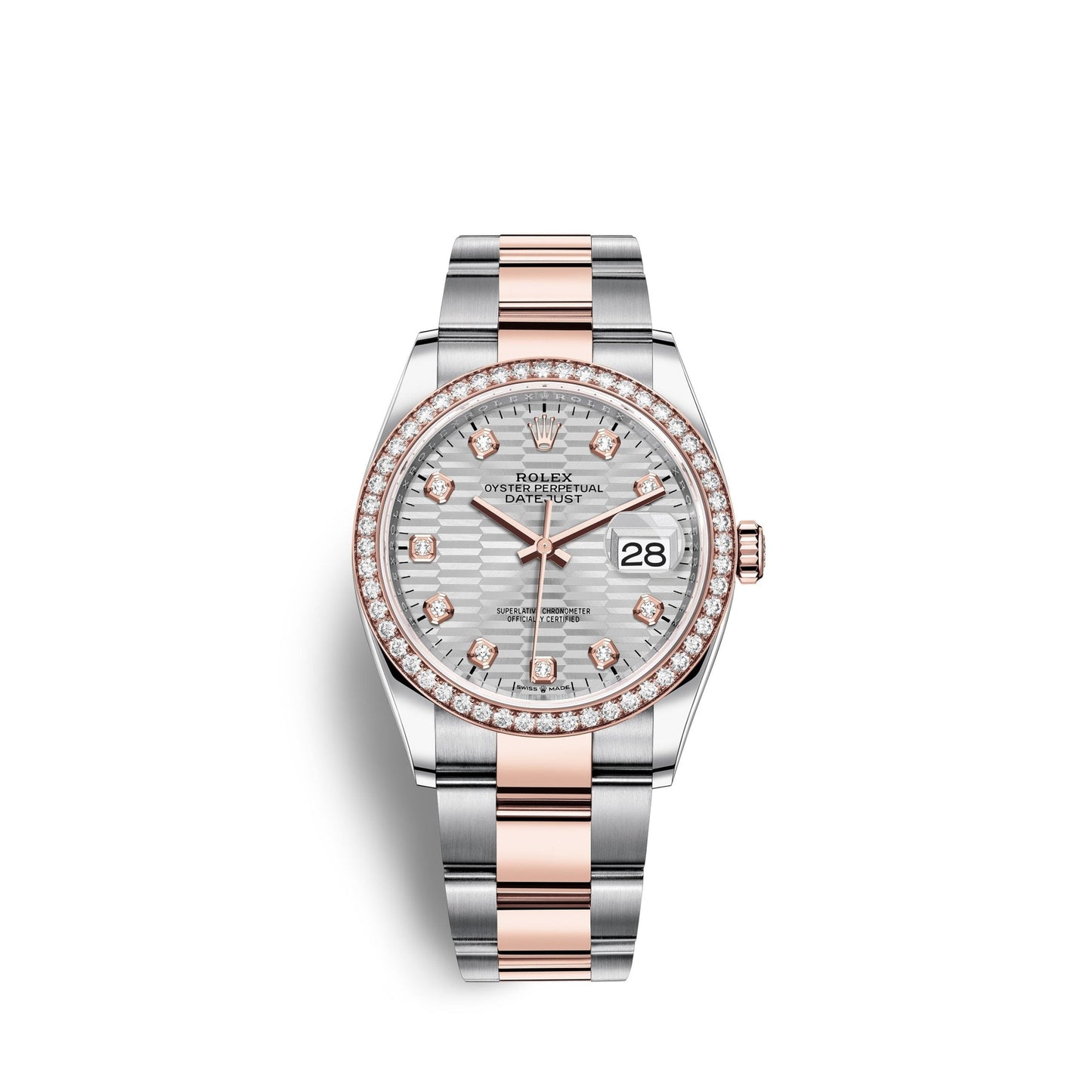 Datejust 36mm, Oystersteel and 18k Everose Gold, Ref# 126281rbr-0028