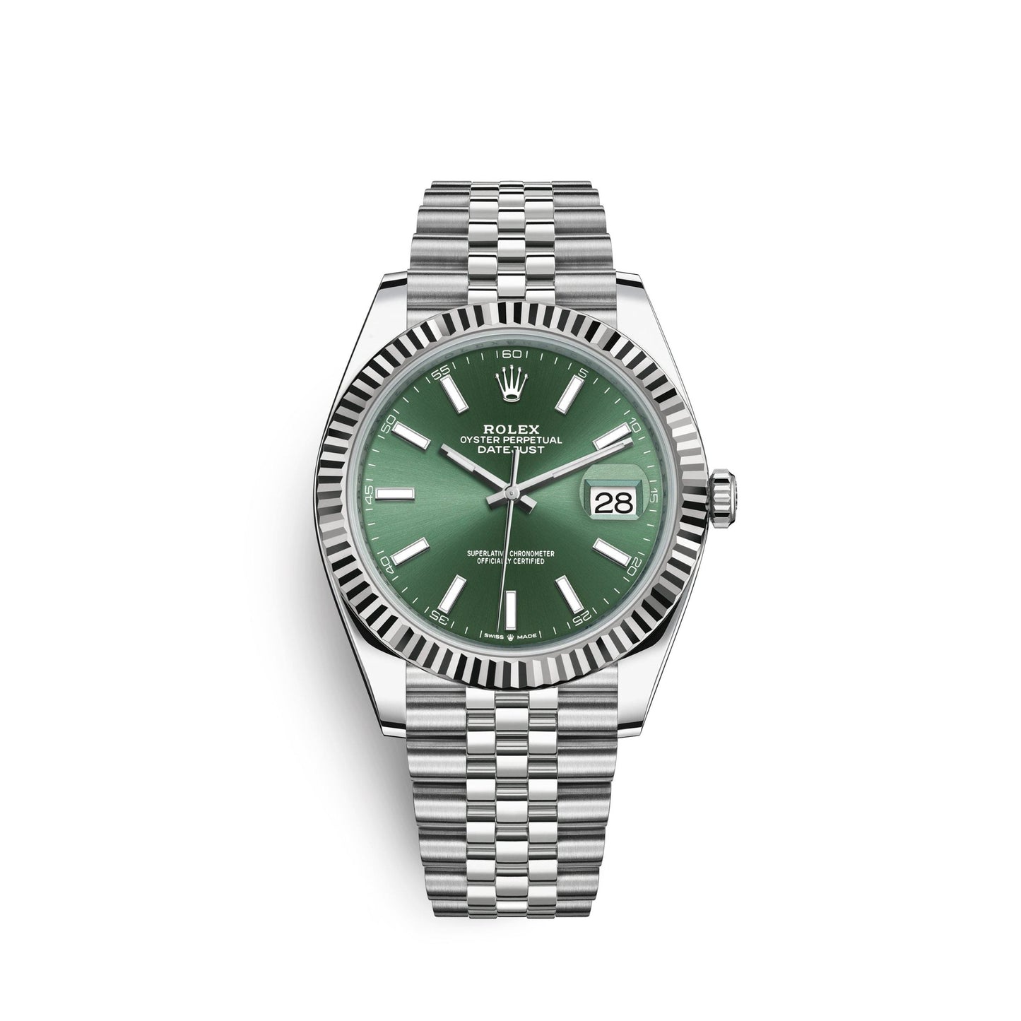 Datejust 41mm, Oystersteel and 18k White Gold, Ref# 126334-0028