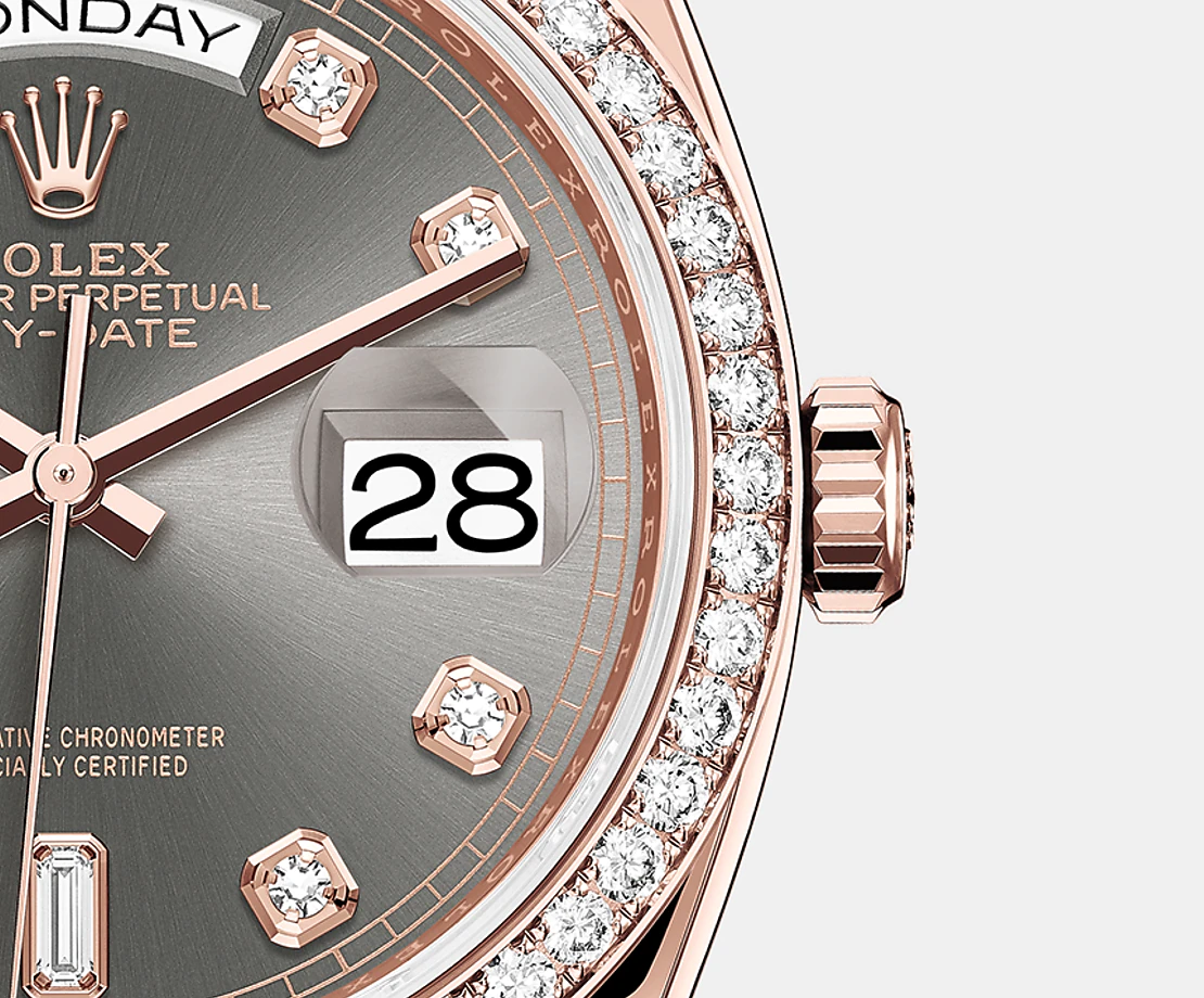 Day-Date 36mm, 18k Everose Gold, Ref# 128345rbr-0052
