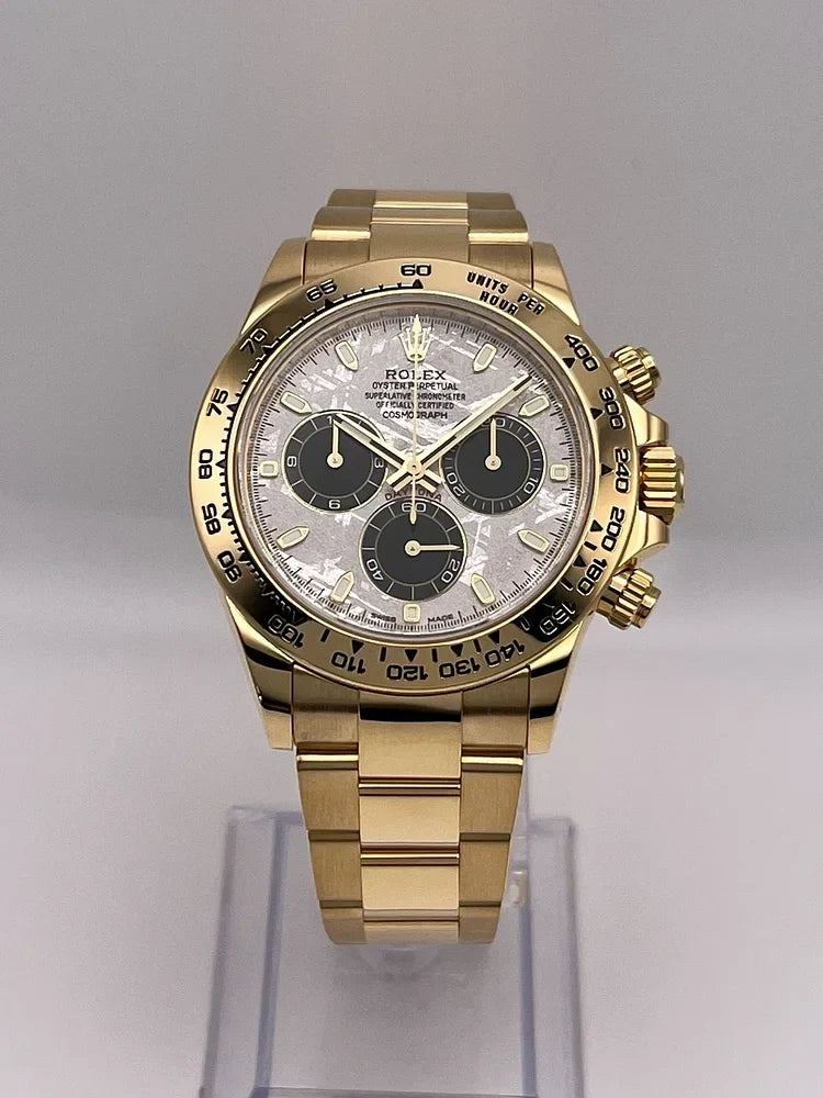 Daytona Yellow Gold Meteorite &amp; Black Dial 116508