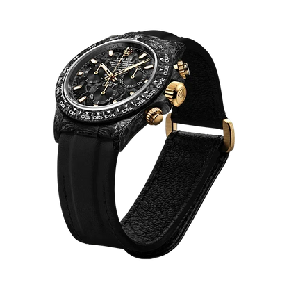 Diw Daytona black &amp; gold 40mm oyster carbon