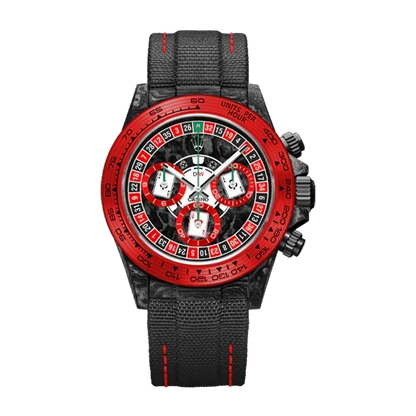 Diw Daytona carbon lucky player 2 (casino v.2) 40mm oyster black