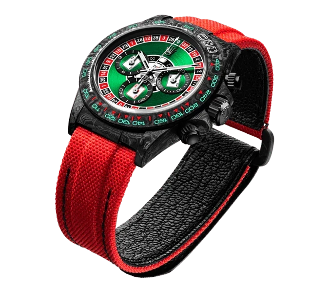 Diw Daytona carbon lucky player (casino) 40mm oyster black