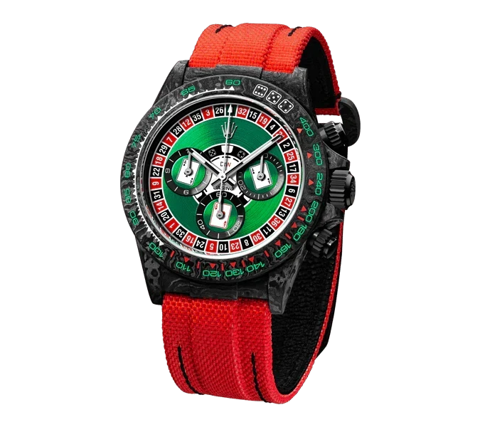 Diw Daytona carbon lucky player (casino) 40mm oyster black