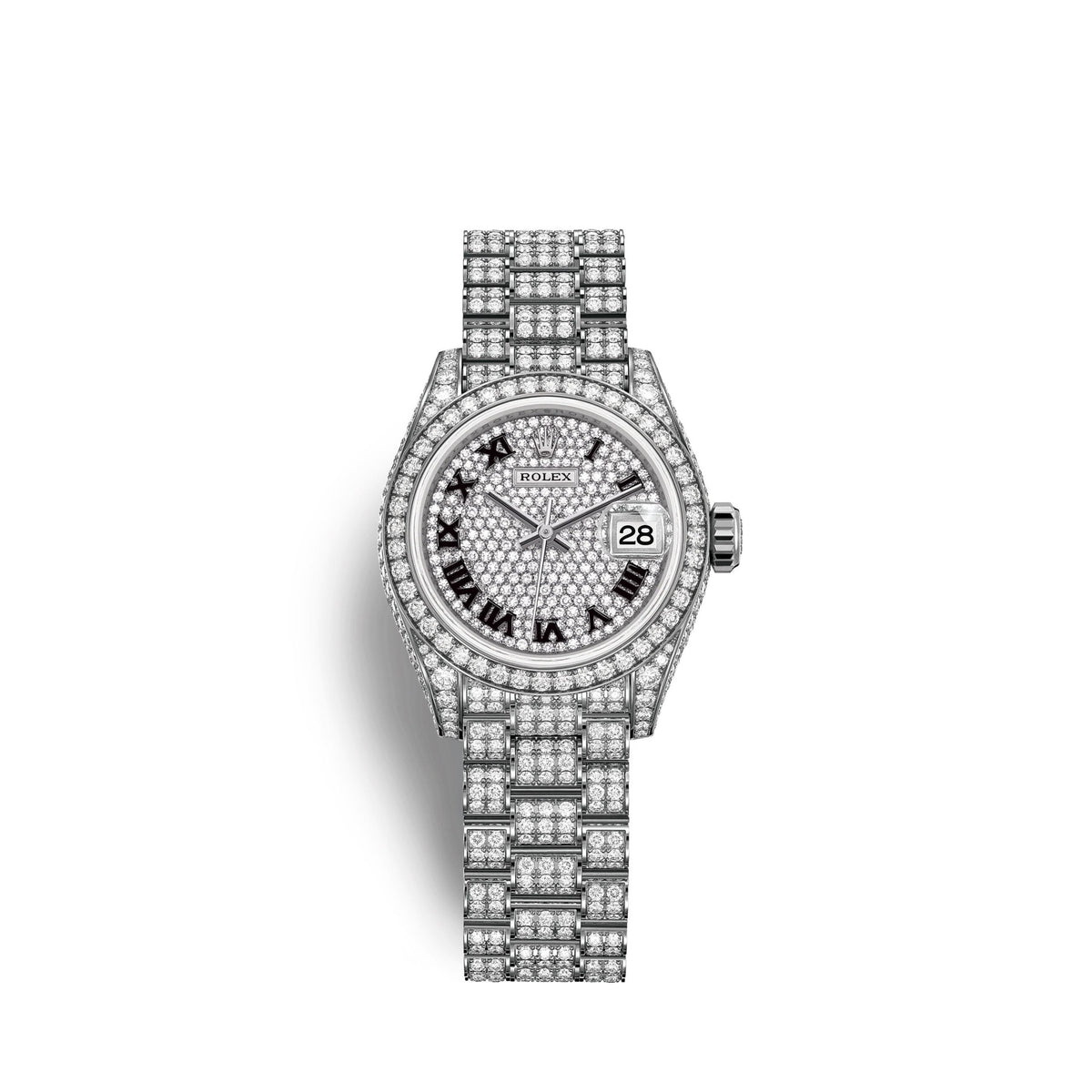 Lady-Datejust 28, 18k White Gold, Ref# 279459RBR-0001