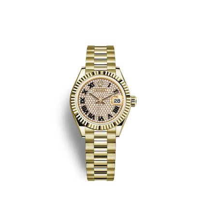 Lady-Datejust 28, 18k Yellow Gold, Ref# 279178-0031