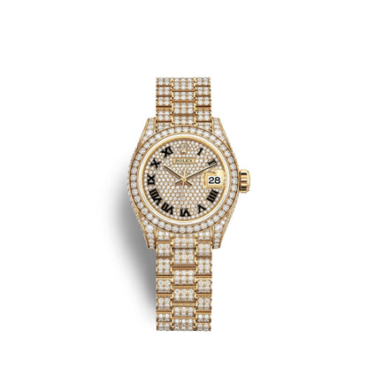 Lady-Datejust 28, 18k Yellow Gold, Ref# 279458RBR-0001