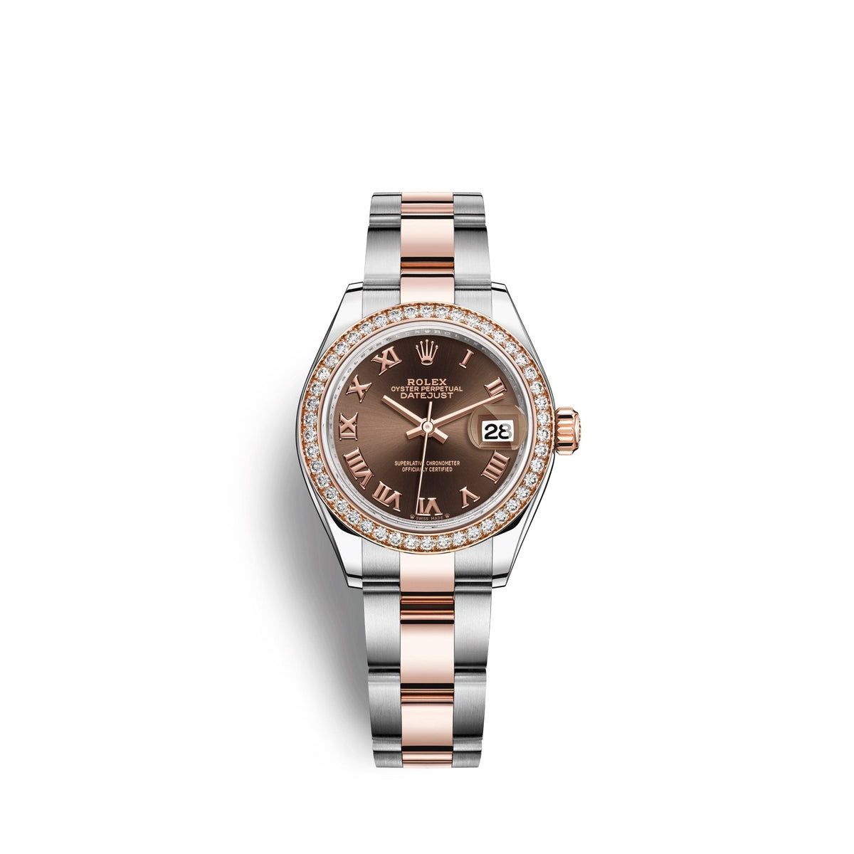 Lady-Datejust 28, Oystersteel and 18k Everose Gold, Ref# 279381RBR-0010