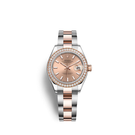 Lady-Datejust 28, Oystersteel and 18k Everose Gold, Ref# 279381RBR-0024