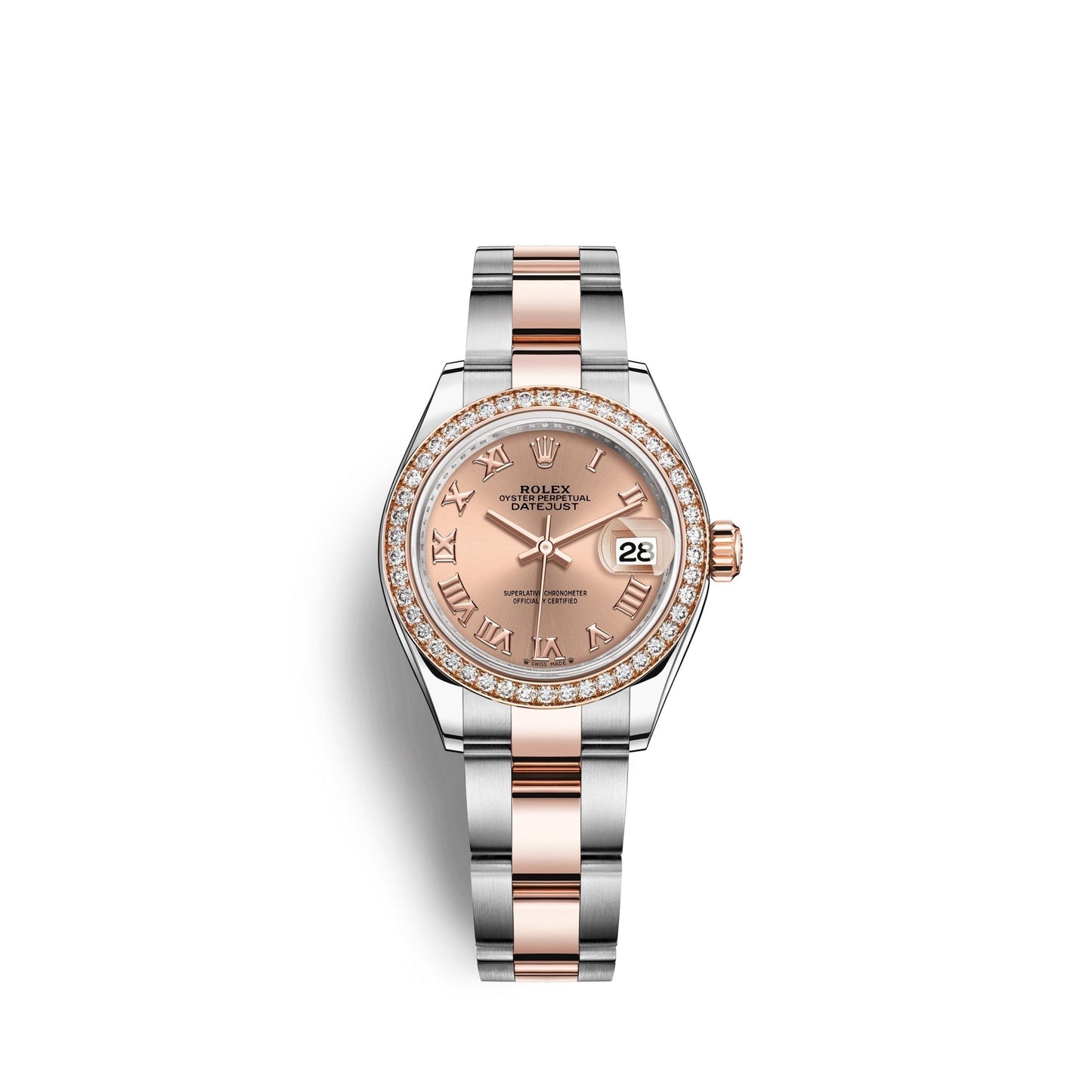 Lady-Datejust 28, Oystersteel and 18k Everose Gold, Ref# 279381RBR-0026
