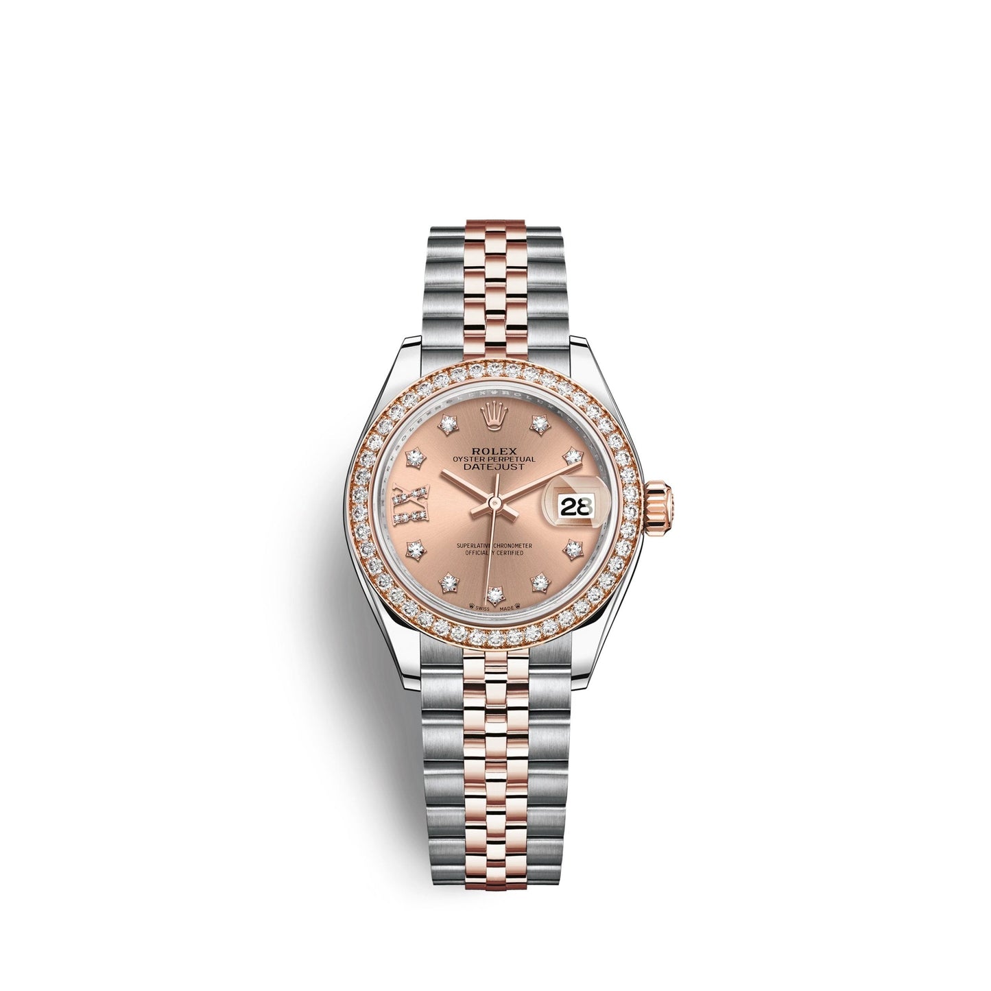 Lady-Datejust 28, Oystersteel and 18k Everose Gold, Ref# 279381RBR-0027