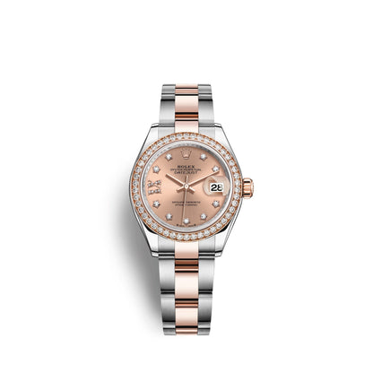 Lady-Datejust 28, Oystersteel and 18k Everose Gold, Ref# 279381RBR-0028