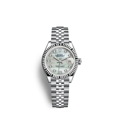 Lady-Datejust 28, Oystersteel and 18k White Gold, Ref# 279174-0009