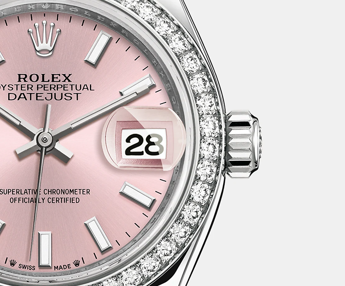 Lady-Datejust 28, Oystersteel and 18k White Gold, Ref# 279384RBR-0002