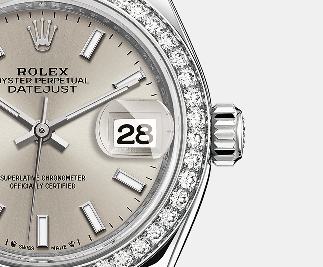 Lady-Datejust 28, Oystersteel and 18k White Gold, Ref# 279384RBR-0008
