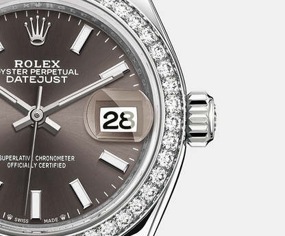 Lady-Datejust 28, Oystersteel and 18k White Gold, Ref# 279384RBR-0013