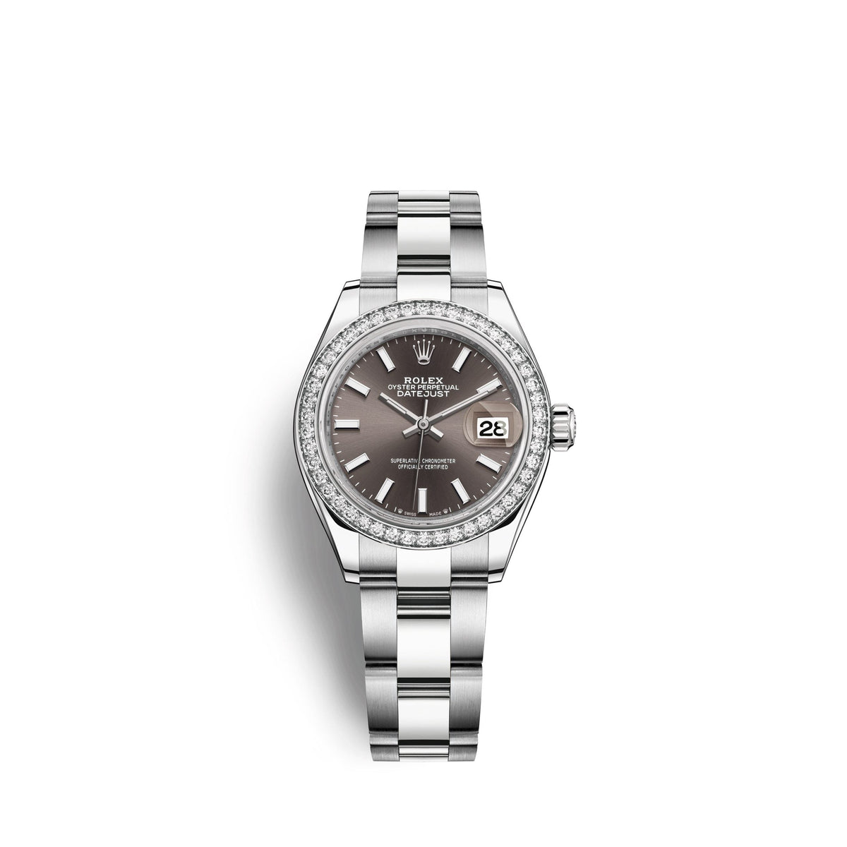 Lady-Datejust 28, Oystersteel and 18k White Gold, Ref# 279384RBR-0014