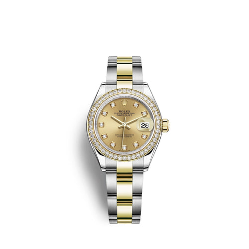 Lady-Datejust 28, Oystersteel and 18k Yellow Gold, Ref# 279383RBR-0012
