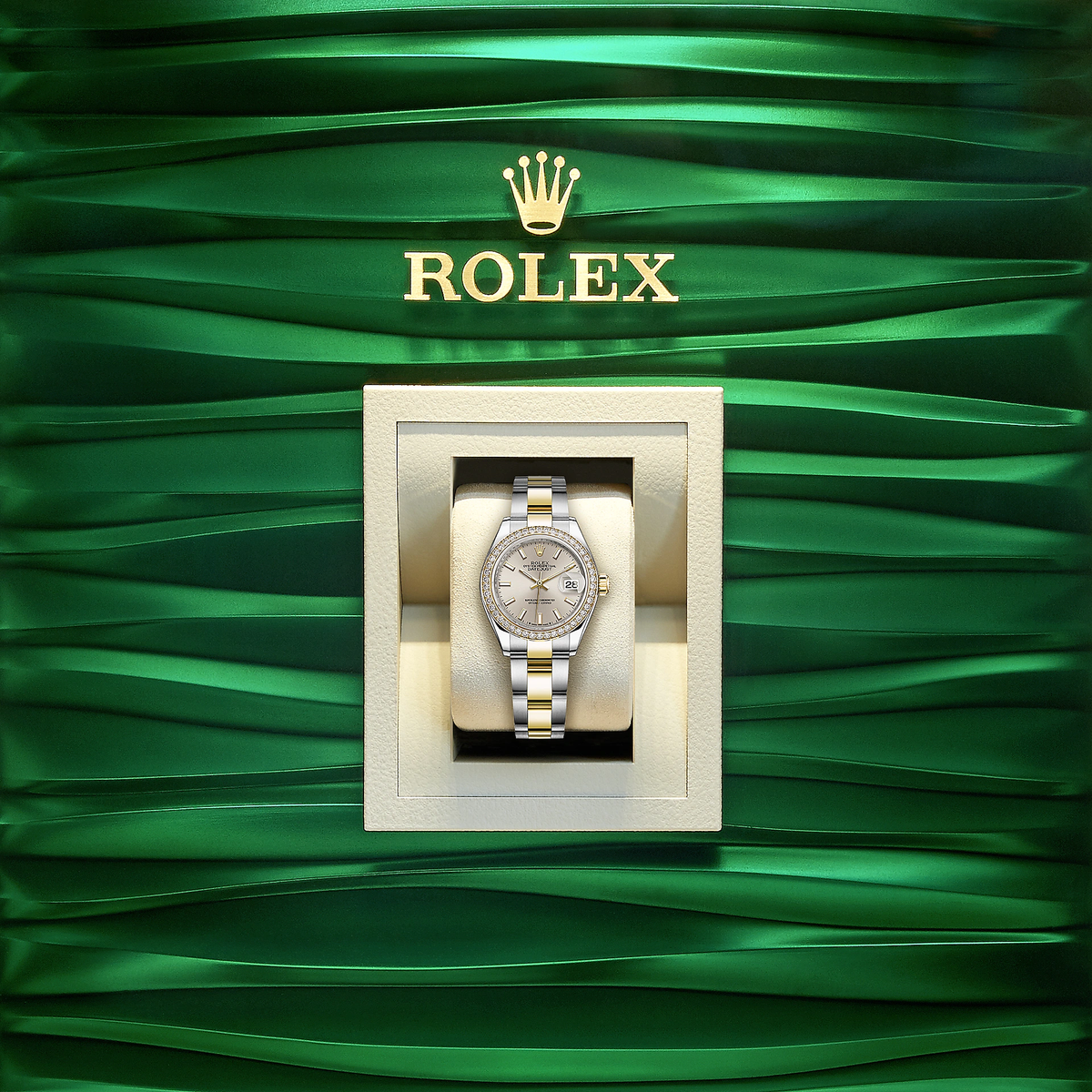 Lady-Datejust 28, Oystersteel and 18k Yellow Gold, Ref# 279383RBR-0018