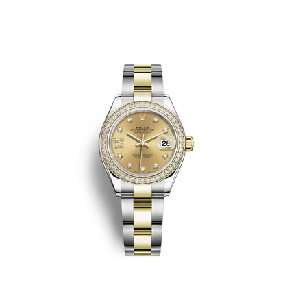 Lady-Datejust 28, Oystersteel and 18k Yellow Gold, Ref# 279383RBR-0022