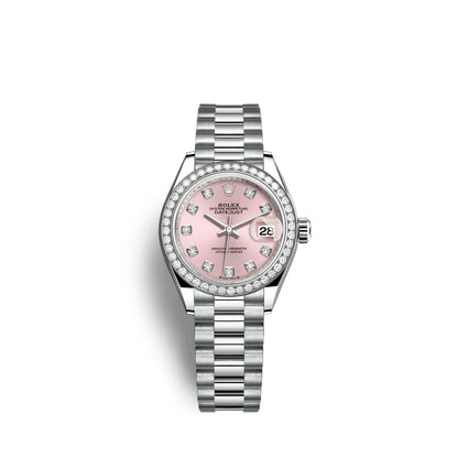 Lady-Datejust 28mm, 18k White Gold, Ref# 279139rbr-0005