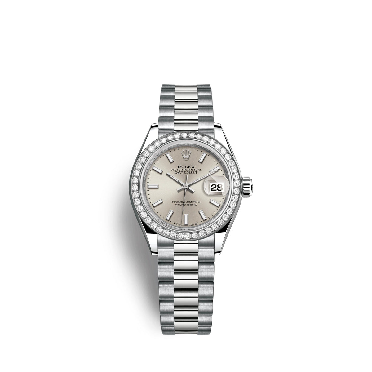 Lady-Datejust 28mm, 18k White Gold, Ref# 279139rbr-0006