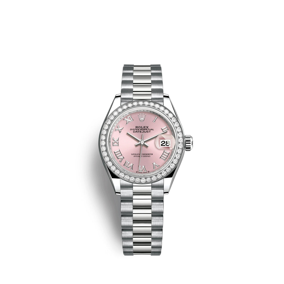Lady-Datejust 28mm, 18k White Gold, Ref# 279139rbr-0012