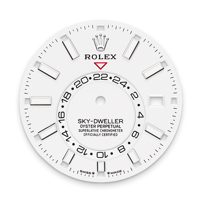 Sky-Dweller, 42mm, Oystersteel and 18k White Gold, White, Jubilee, Ref# 336934-0004